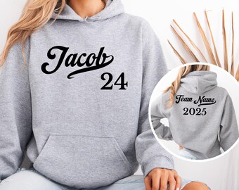 Sweat-shirt personnalisé avec nom et numéro de basket-ball, cadeau personnalisé de l'équipe de basket-ball pour le jour du match, maman et papa
