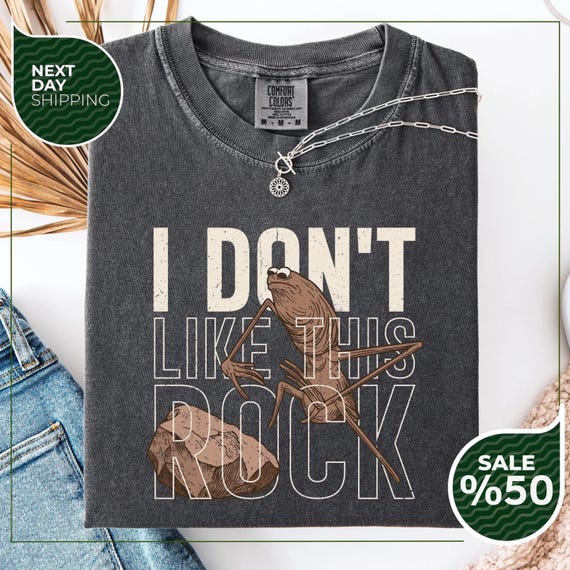 Comfort Colors® Marcus The Worm Shirt | I Don't Like This Rock Shirt | Marcus The Worm Meme T-shirt | Funny Meme Shirts | Brain Rot Shirts