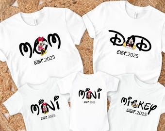 Disney Family T-shirt, Minnie Mom Daughter Tee, Mickey Dad shirt, Mouse Mama Mini Matching Tees, New Mother T-shirt, WDW Dada Shirt
