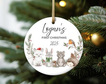Baby Girl First Christmas Ornament, Girls First Xmas Ornament with Baby Name, Personalized Baby Girl Keepsake Ornament 2025