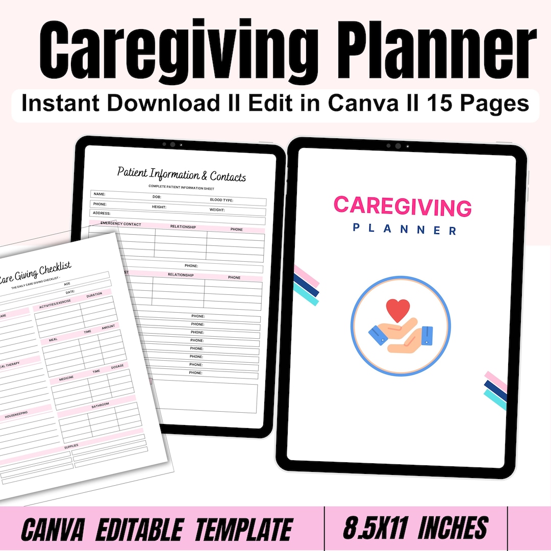Caregiver Notebook.pdf Caregiving Planner Printable, Caregiver Binder, Caregiver Organizer ...