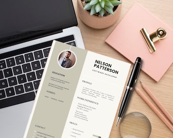 Software Developer Resume Template: Modern Canva CV for Web Developers (Printable, Instant Download)