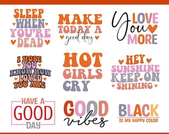 Boho SVG Sticker Bundle – 20 Designs, Good Vibes (Digital Download