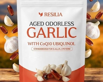 Daily Garlic Extract & CoQ10 Softgels | Premium Herbal Dietary Supplement | 60 Softgels