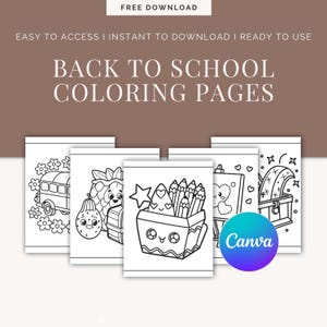 School Coloring Pages: First Day Activities, Fun Designs (PDF Download)
