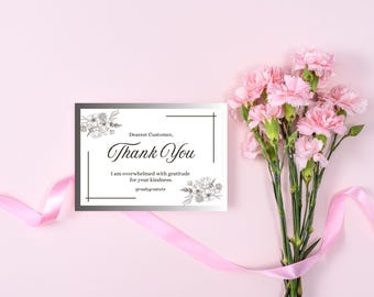 Editable Thank You Card Template: Small Business Marketing (Digital Download)