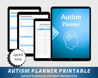 Editable Autism Planner: Daily Schedule, Task Tracker (Digital Download, Canva Template)