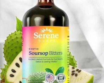 Serene Herbs Soursop Bitters | Natural Plant-Based Wellness Drink (Herbal Supplement)