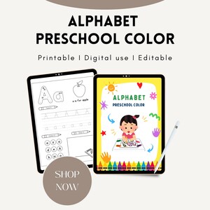 Alphabet Preschool Color Worksheets | Printable ABC Coloring Activities for Kids | Learn Letters Through Coloring and Fun