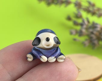 Tiny glass animals Miniature sloth figurine for aquarium and terrarium decor