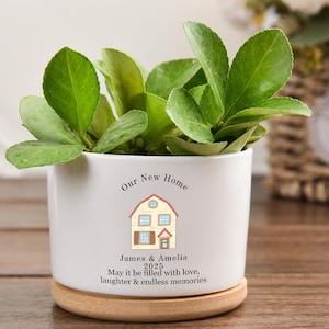 Custom Home Address Planter Pot,New Home Gift,Housewarming Gifts For Couples,Our New Home Succulent Planter,Home Owner Gift,Gift For Her