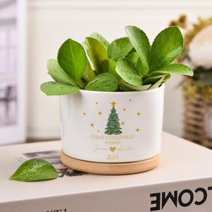 First Christmas In Our New Home,Personalized New Home Plant Pot, Housewarming Bauble Gift, Couple Gift,Moving Home Gift,Housewarming Gifts