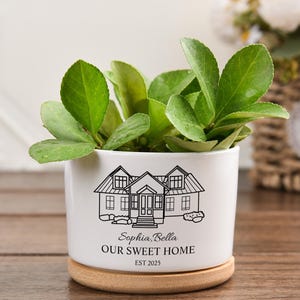 Custom New Home Plant Pot, Housewarming Gift, Flower Pot Gift for Couples, , Realtor Gifts, New Home Gift for Best Friend