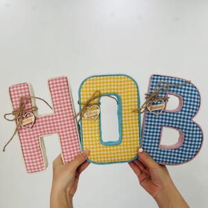 Custom Fabric Letters Caro, Letter For Wall Decor, Nursery Decor Nursery Wall Decor New Baby Gift Christening gift Show
