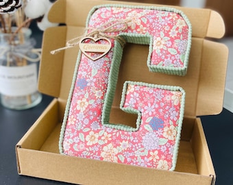 Custom Liberty London Corduroy Fabric Letters Nursery Decor Nursery Wall Decor New Baby Gift Christening gift Show