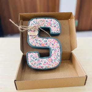 Liberty London Corduroy Fabric Letter, Nursery Decor, Modern Nursery, Baby Shower Gift