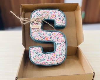 Liberty London Corduroy Fabric Letter, Nursery Decor, Modern Nursery, Baby Shower Gift