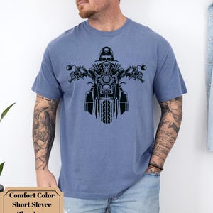 T-shirt motard crâne : t-shirt motard couleurs confort