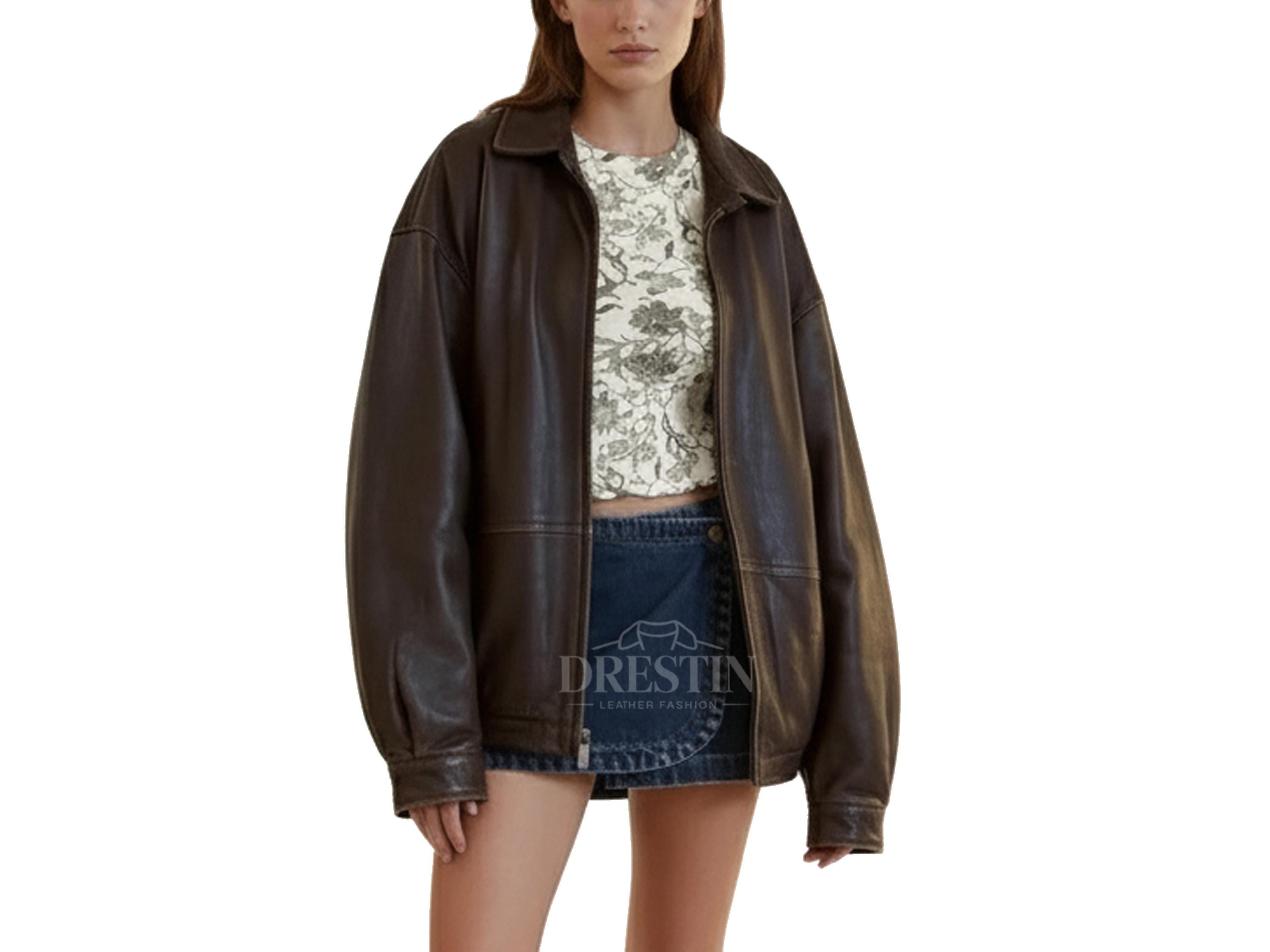 90s Leather Jacket - Etsy