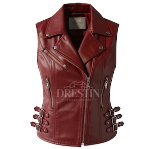 【関税＆送料込み】ChloAC Burgundy Leather Utility Vest CHLOE - Burgundy leather utility vest | Leam Roma - Luxury