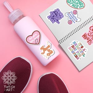 Printable Flow Sticker Sheet Hoop Quotes for Journaling Diary & Scrapbook Digital Download
