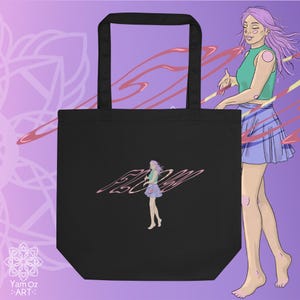Flow Girl Hoop-draagtas – Milieuvriendelijke hoelahoepdanstas, cadeau voor flowartiest, hoepelvibes, cooton