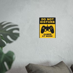 Décoration murale pour gamer - Ne pas déranger, décoration de salle de jeu, cadeau parfait pour les joueurs, oeuvre d&#39;art de jeu vidéo, décoration de bureau à domicile