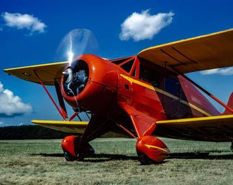 Vintage Biplane Photography Print: Aviation Wall Art (Digital Download)
