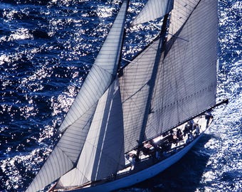 Classic Yacht Photography Print: Saint-Tropez Sailing Regatta (Digital Download)