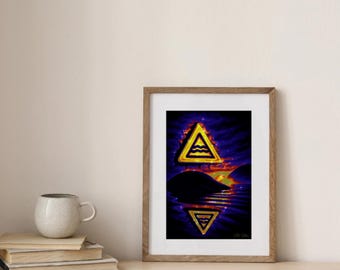 Cosmic Reflect | Trippy Digital Art Download | Psychedelic Wall Art for Print | Digital Poster