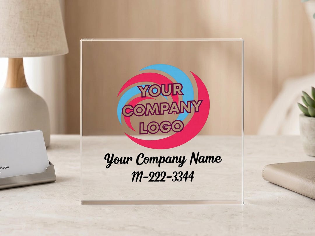 Personalized Office Sign for Desk, Custom Acrylic Desk Name Plate With ...