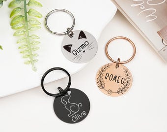 Personalized Entgraved Dog Tag,Design Engraved Tag,Custom Pet Name Tag,Pet ID Tag,Cute Symbol Name Pet Charm,Dog Collar Tag,Cat ID Tag