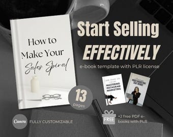 E-Book Template: How To Make Sales Spiral, PDF with PLR MRR License, free E-Books, with Resell Rights, Instagram Marketing Guide, Periscope
