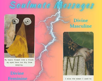 Tweelingziel-orakelkaarten – Soulmate-berichten, goddelijk mannelijk vrouwelijk (digitale download)