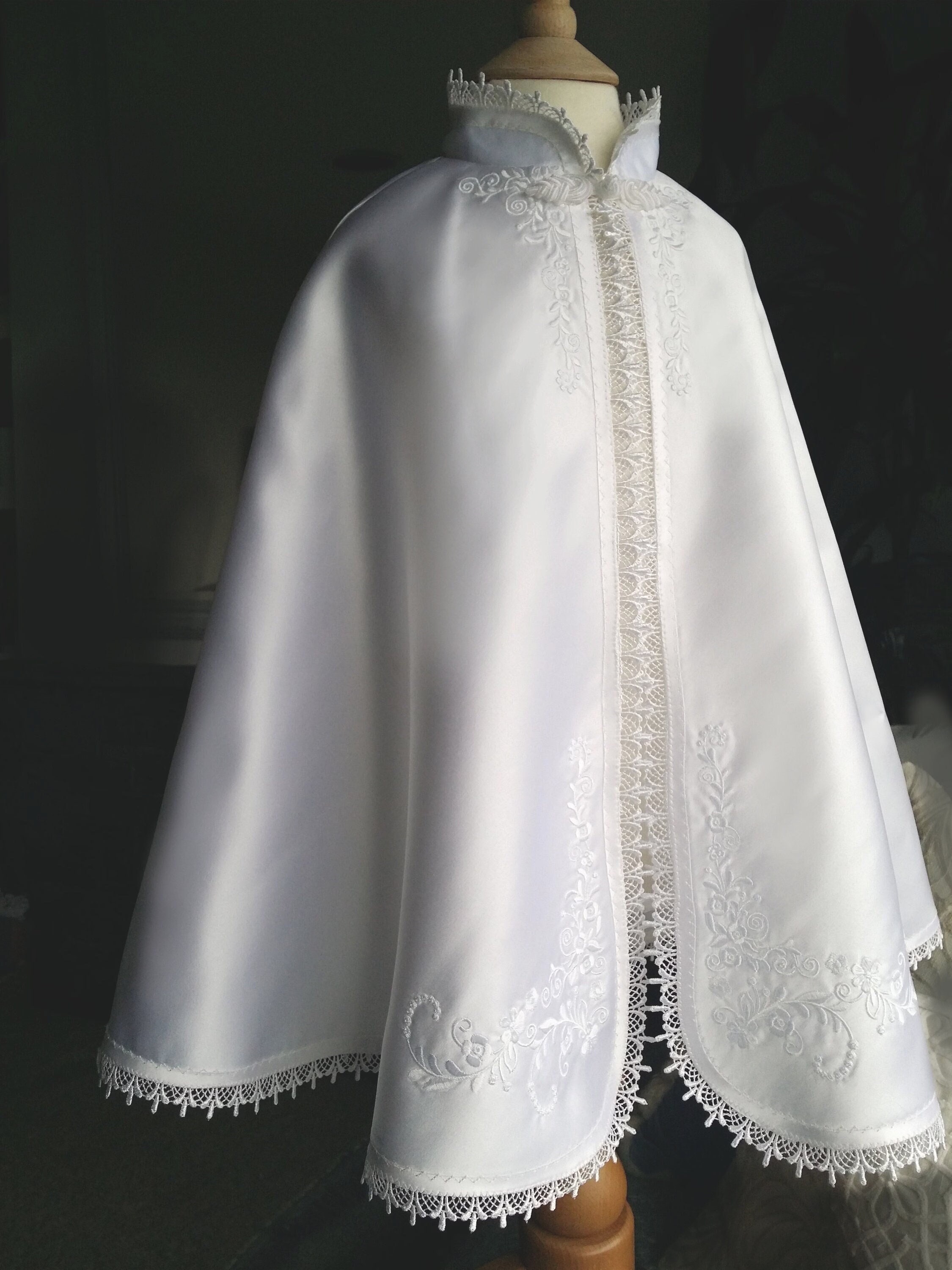 open lace back dress Princess Charlotte Christening Gown – Milky White Dress main image 0
