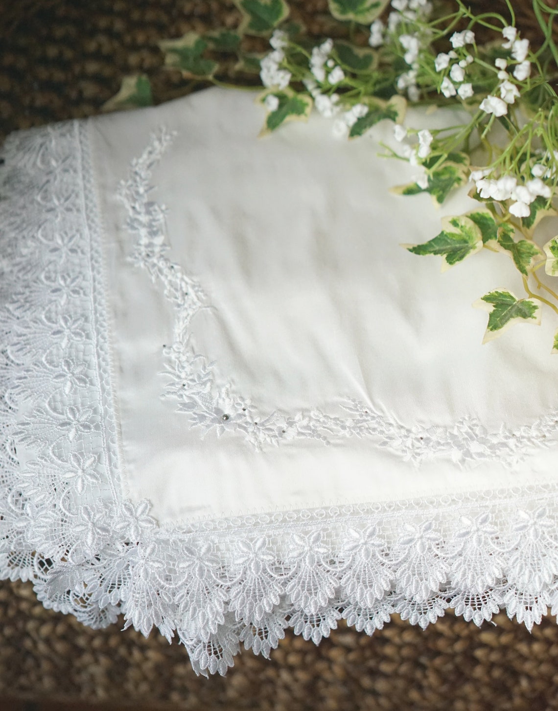 White Cream or Ivory Baby Blanket for a Baptizm Baptism or a Etsy UK