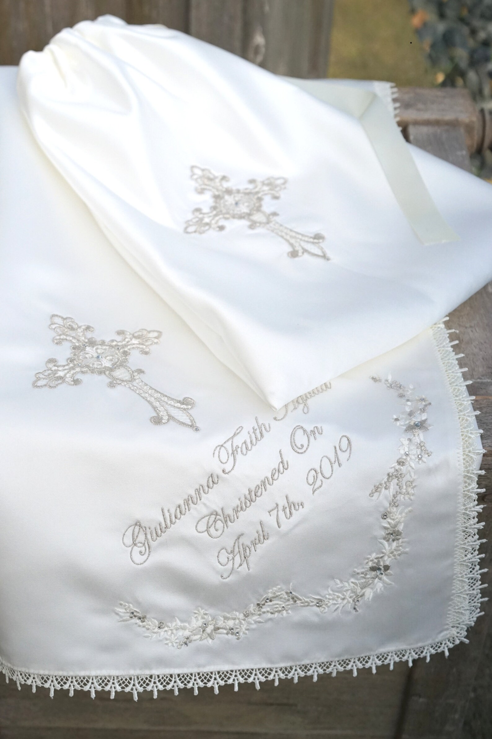 Baptism blanket/krygma ( shipping next business day from USA) main image 0