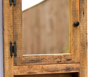 Einbauscheune Holz MedizinSchrank mit offenem Regal aus 1800er | Etsy