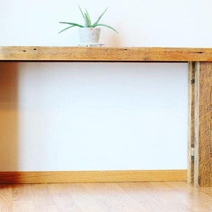 rustic Barn wood Sofa or console table made from 1800s reclaimed  barn wood
