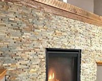 Reclaimed rustic fireplace   mantel  4x6 beam from 1800s barn wood