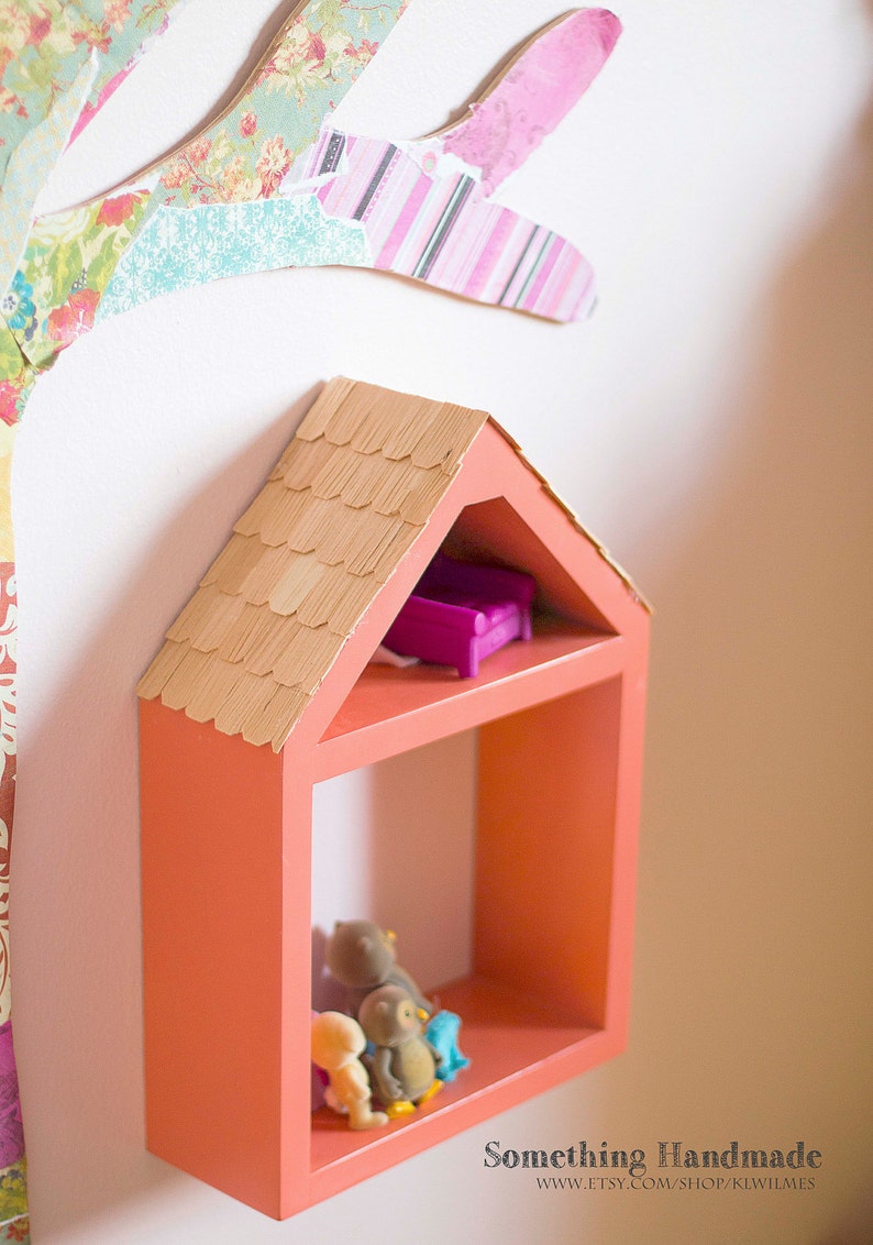 Wall Shelf Doll House Custom Colors Etsy