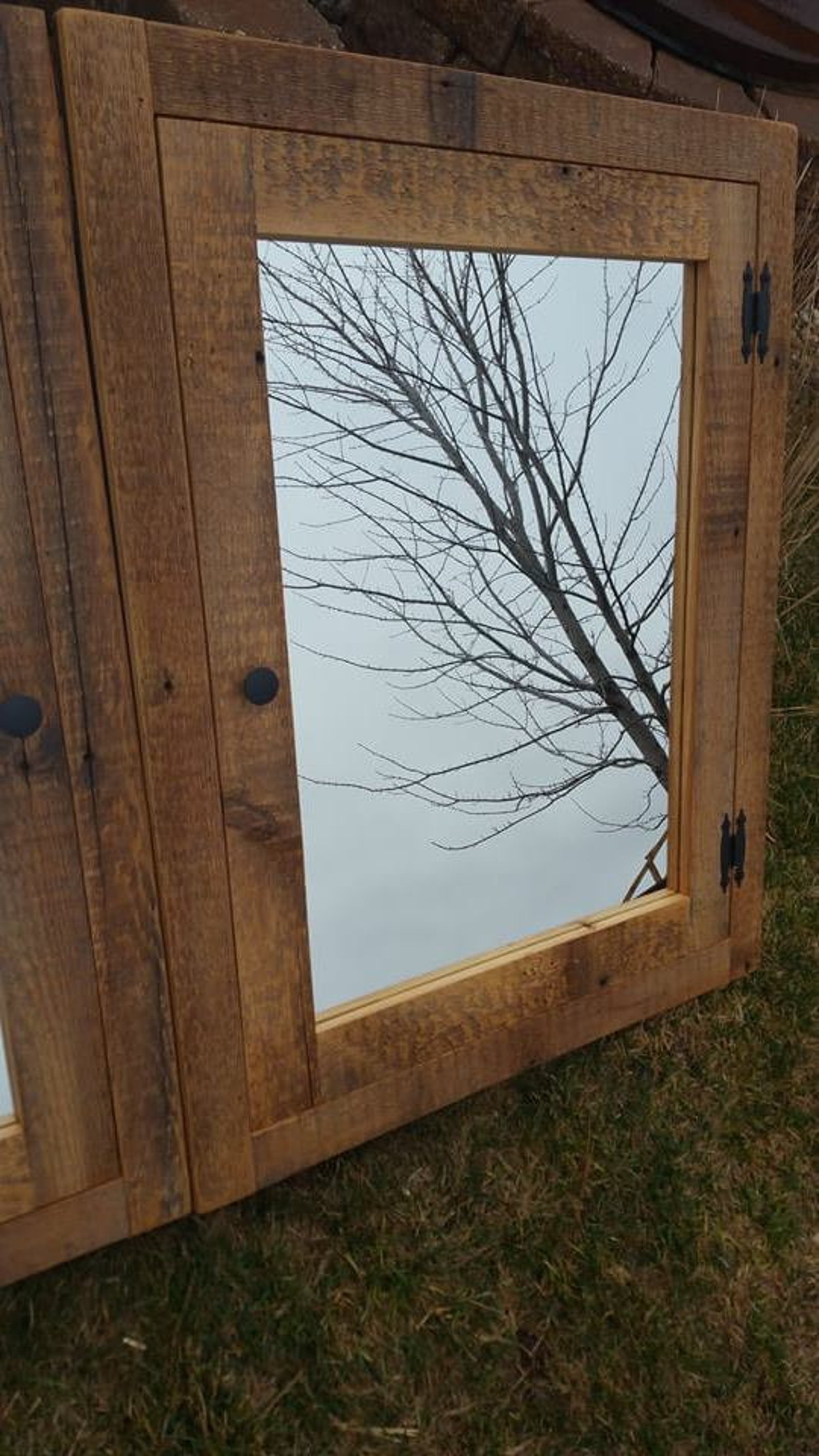 Barn Wood Medicine With Mirror Made From Rustic Etsy