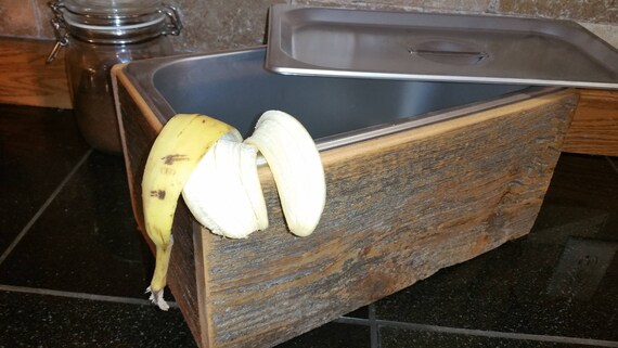 Countertop Compost Bin Reclaimed 1800s Barn Wood Etsy