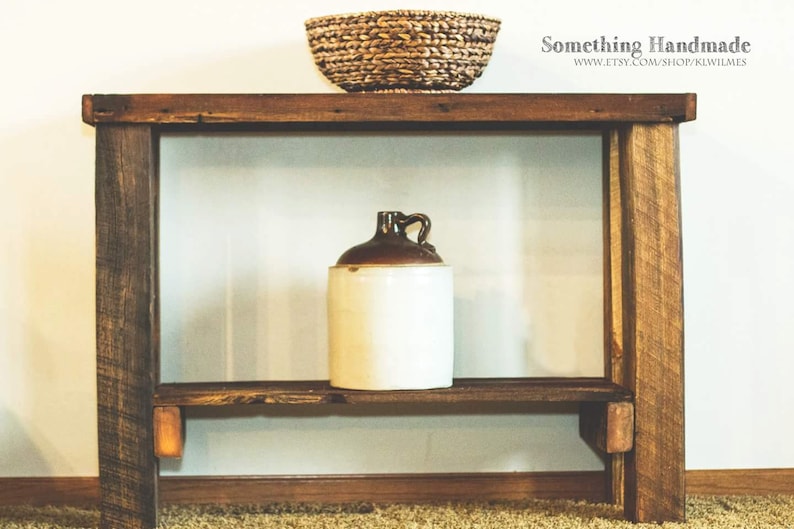 Reclaimed Barn wood Sofa or console table made from 1892 Etsy