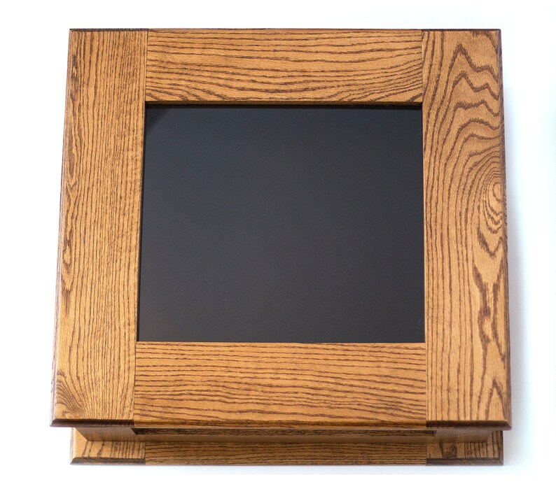 BASEBALL BASE display case solid oak cabinet shadow box image 3