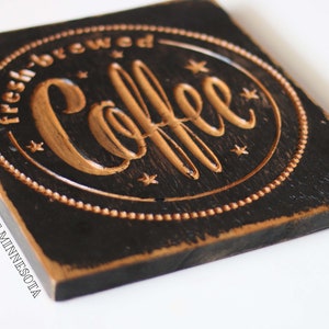 Authentic rustic Minnesota barn-wood Coffee sign wall or counter decor gift