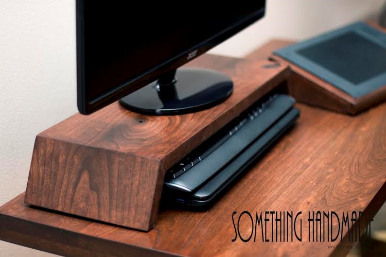 Monitor Stand Monitor Riser Computer Monitor Stand Solid WOOD Etsy