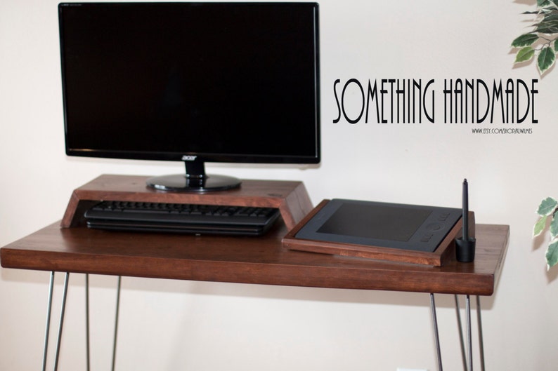 Monitor Stand Monitor Riser Computer Monitor Stand Solid WOOD Cherry or ...