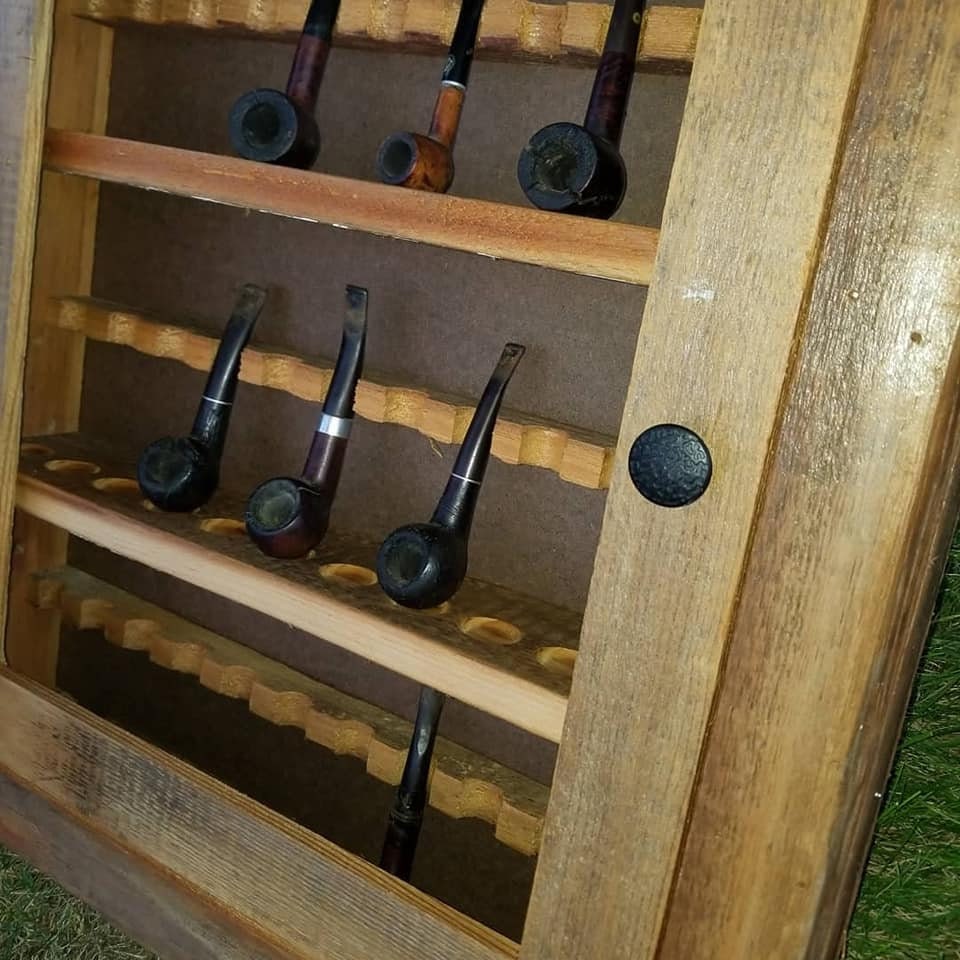 Rustic Pipe Cabinet Pipe Rack. Pipe Display Reclaimed Barn Wood 24,36 ...