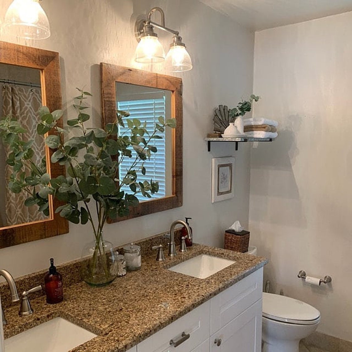 Reclaimed Barn Wood Framed Mirror Made From Rustic Salvaged Etsy